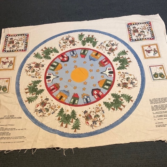 Peace Creek Collections Other - Vintage Let It Snow Christmas tree skirt Sewing panel / fabric